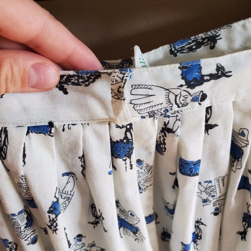 🐯Vintage Llama Print Skirt with belt sz M - Picture 4 of 11